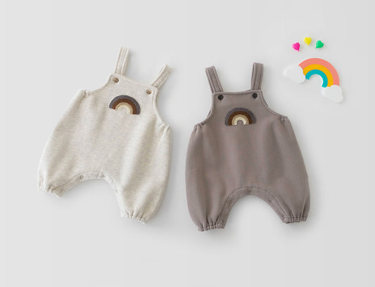 Korean Version Of The Spring New Male And Female Baby Cute Crit Long Romper Suspenders Romper Casual Jumpsuit